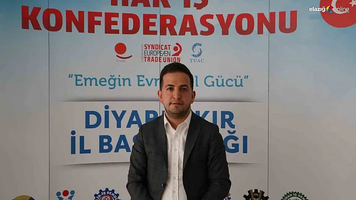 HAK-İŞ Konfederasyonu Diyarbakır İl Başkanı Aküzüm, 1 Mayıs'ı kutladı