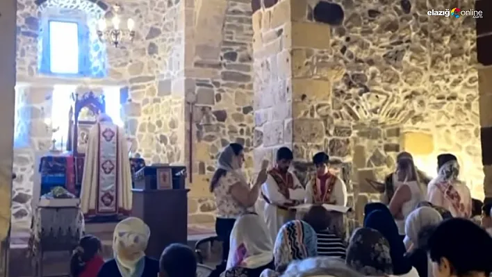 Harput'taki tarihi Meryem Ana Süryani Kadim Kilisesi'nde Üzüm Bayramı coşkusu