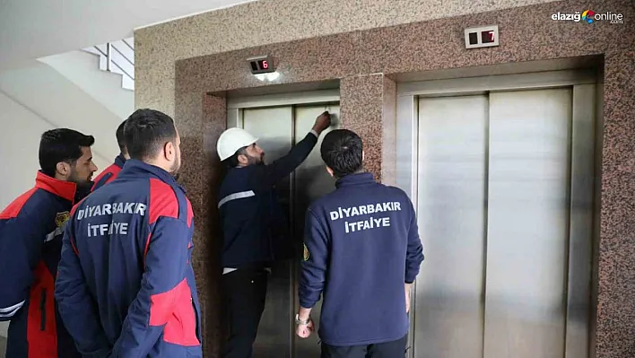 İtfaiye personeline 'asansörde kurtarma' eğitimi