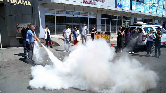 İtfaiyeden gerçeği aratmayan hastane tatbikatı