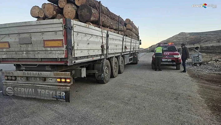 Elazığ'da Kaçak Orman Nakliyatına Sıkı Takip: Mobil Kontrol Noktaları Devrede!