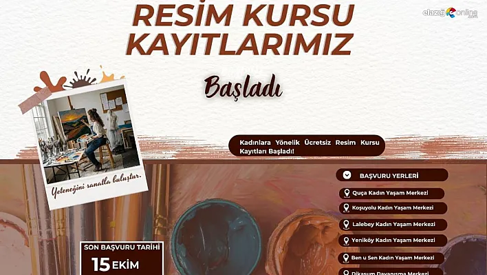 Kadınlara yönelik ücretsiz resim kursu kayıtları başladı