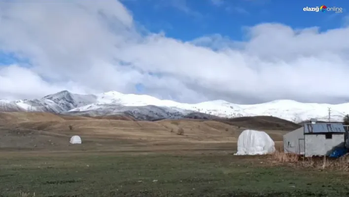 Karlıova'nın yüksek kesimleri beyaza büründü