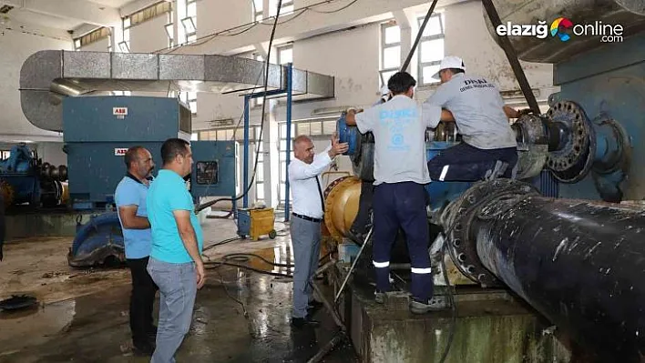 Kente içme suyu sağlayan pompa onarıldı