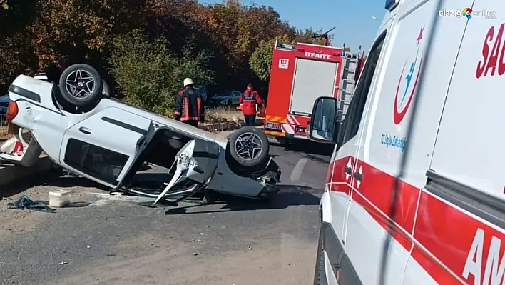 Kontrolden çıkan otomobil takla attı: 2 yaralı