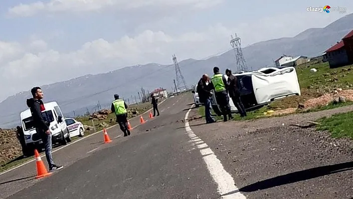 Köpeğe çarpmamak için manevra yaptığı araç takla attı: 2 yaralı