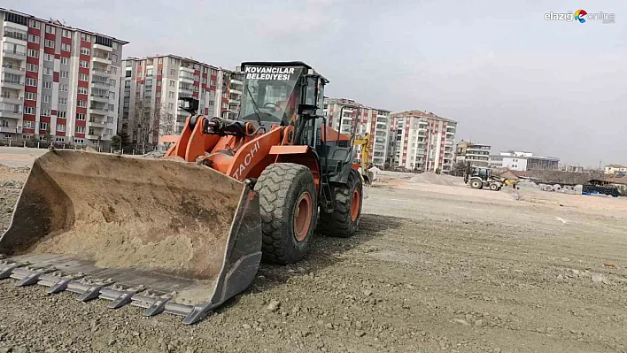 Kovancılar'dan Malatya'da konteyner kent kurulumuna destek