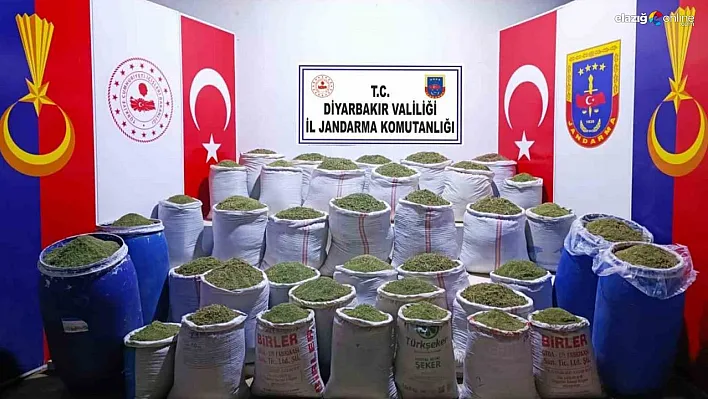 Lice'de uyuşturucunun kökü kazılıyor: 1 ton 319 kilo esrar ele geçirildi