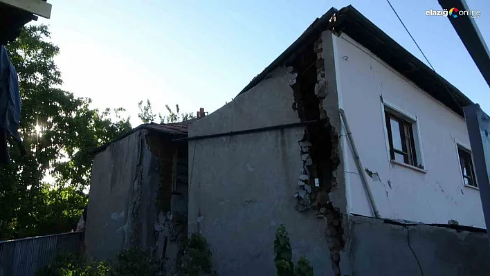 Malatya'daki ağır hasarlı ev korkutuyor