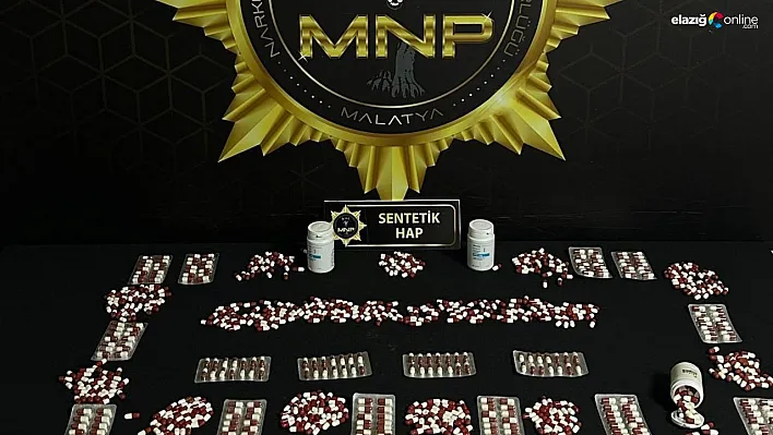 Malatya'da 898 adet uyuşturucu hap ele geçirildi: 2 gözaltı