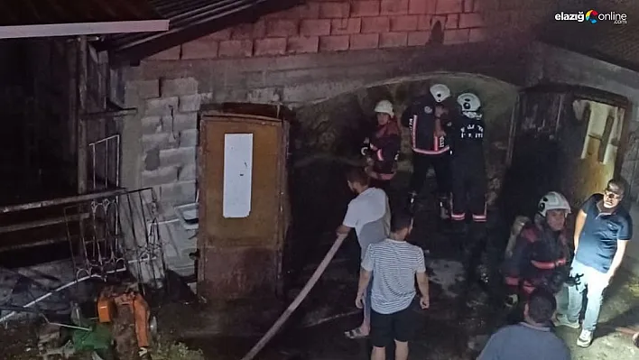 Malatya'da ahır yangını