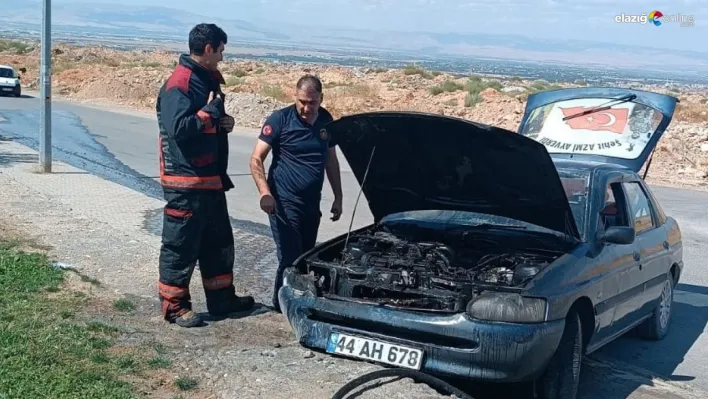 Malatya'da araç yangını