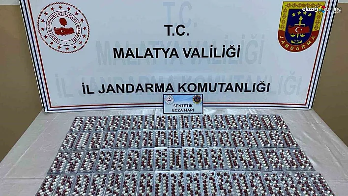 Malatya'da binden fazla sentetik hap ele geçirildi