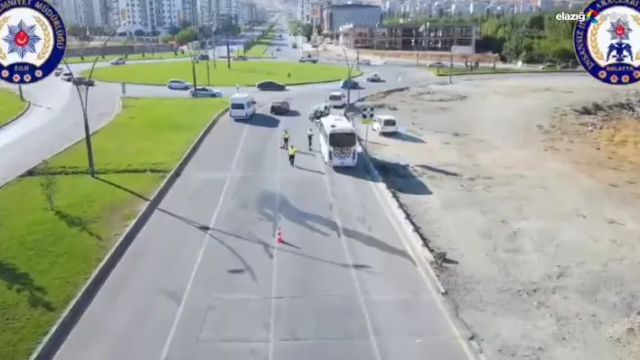 Malatya'da dron destekli hız denetimi