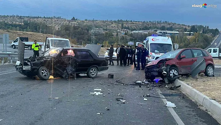 Malatya'da iki aracın çarpıştı kazada 3 kişi yaralandı