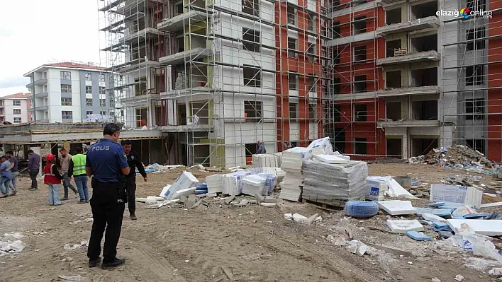 Malatya'da inşaatta kafasına malzeme düşen işçi yaralandı