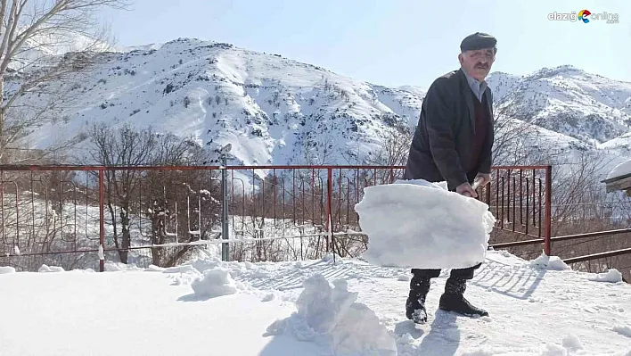 Malatya'da kar kalınlığı 1 metreyi geçti, zorlu mücadele dronla görüntülendi