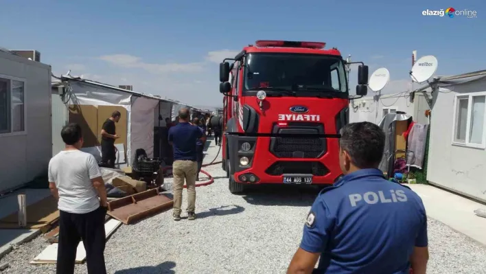 Malatya'da konteyner kentte korkutan yangın