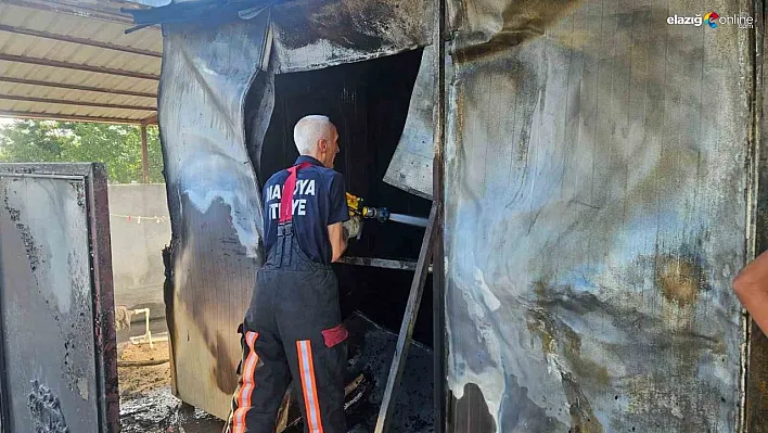 Malatya'da konteyner yangını