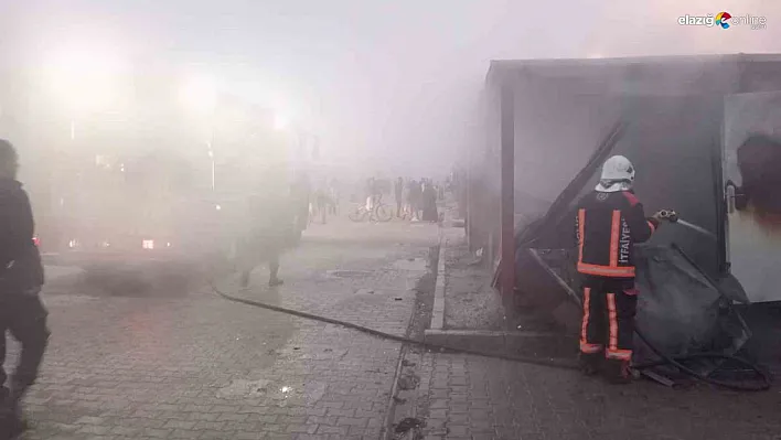 Malatya'da konteynerde yangın