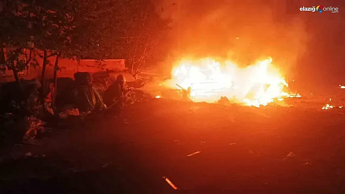 Malatya'da korkutan çadır yangını