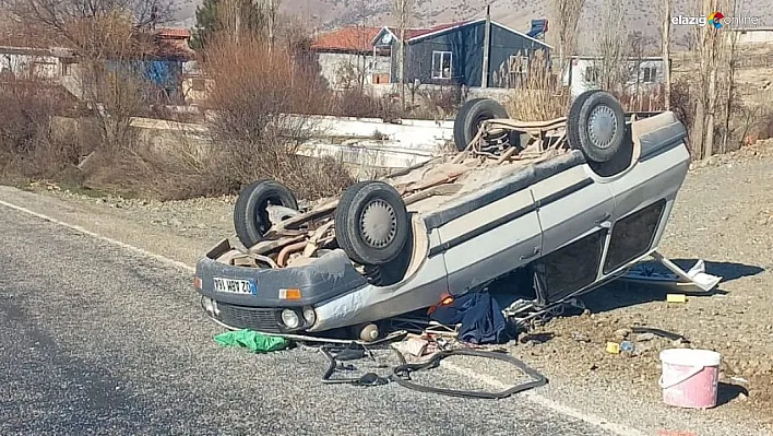 Malatya'da otomobil takla attı 1 yaralı