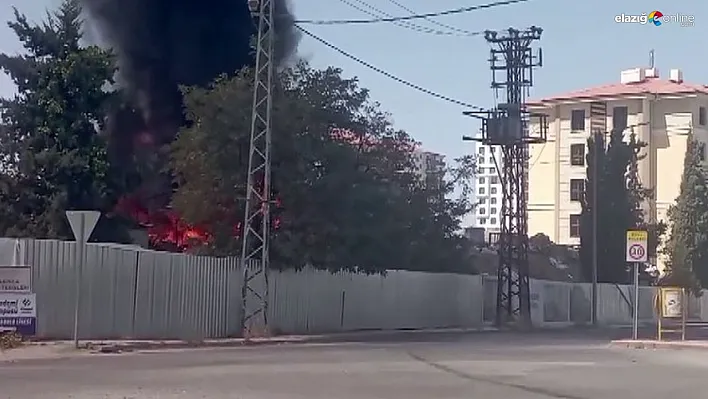 Malatya'da şantiyede korkutan yangın