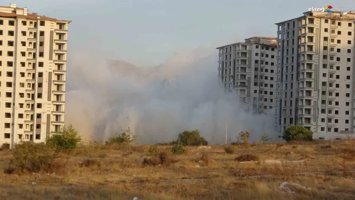 Malatya'da yüksek katlı binaların patlayıcı ile yıkımı sürüyor