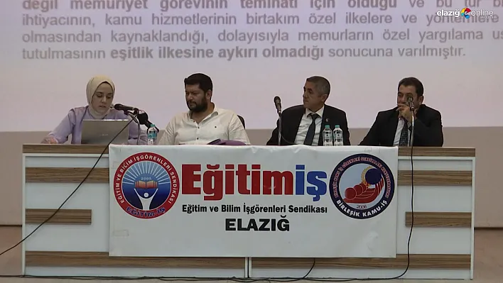 Memurların Hakları Elazığ'da Masaya Yatırıldı: Eğitim İş Sendikası'ndan Özel Konferans!