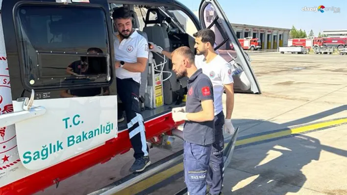 Minik Demhat Şırnak'tan ambulans helikopter ile Elazığ'a getirildi