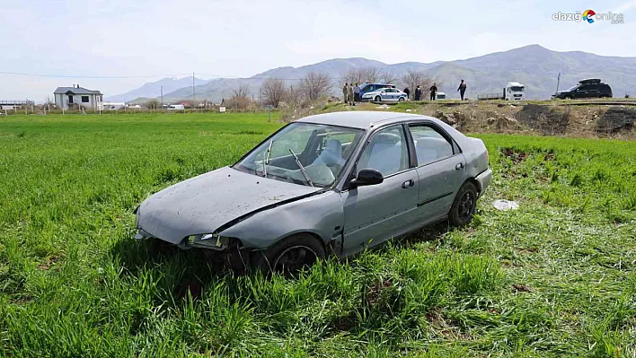 Otomobil tarlaya uçtu: 3 yaralı