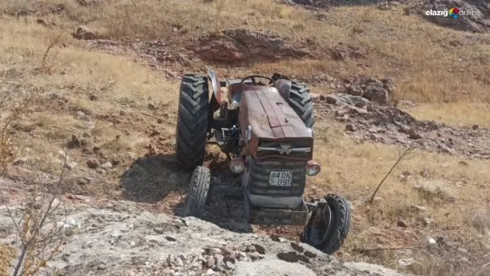 Şarampole devrilen traktörün sürücüsü öldü