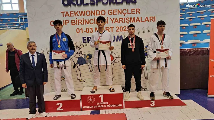 Erzurum'da Elazığ Rüzgarı! Elazığlı Taekwondocular Erzurum'da Madalyaları Topladı!