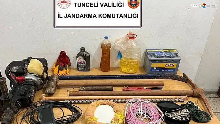 Tunceli'de, amonyum-potasyum nitratla kazı yapan 5 kişi yakalandı