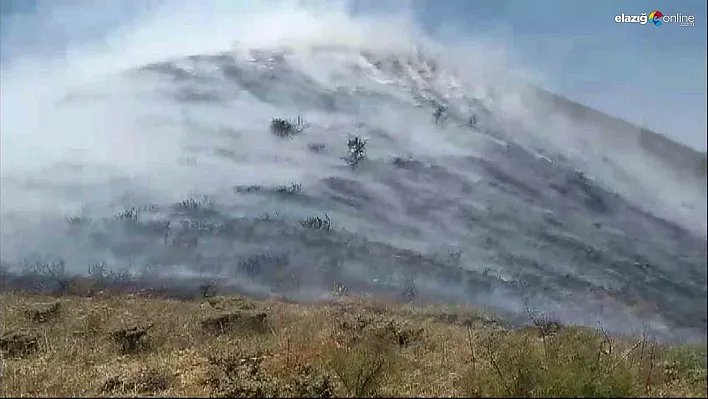 Tunceli'de otluk alanda yangın