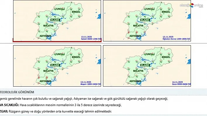 Tunceli'de sağanak yağış etkili oldu