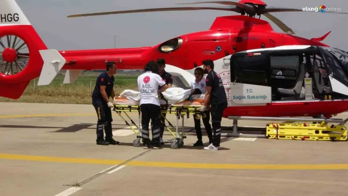 90 yaşındaki hastanın yardımına helikopter yetişti