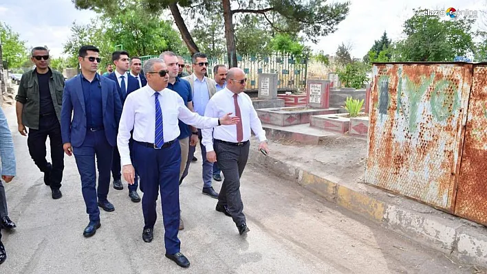 Vali Su'dan mezarlıklarda inceleme!