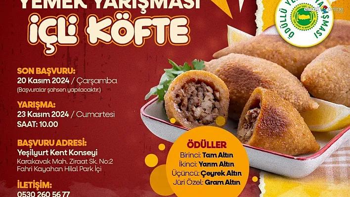 Yeşilyurt'ta  içli köfte yemek yarışması