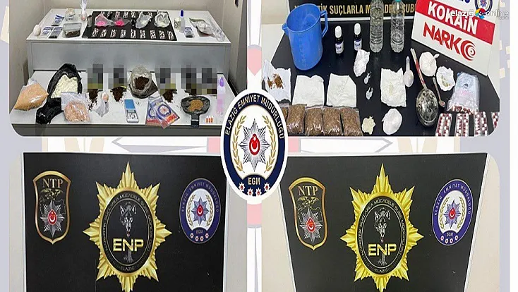 Elazığ polis nefeslerini kesti! Uyuşturucu tacirleri birer birer paketlendi!