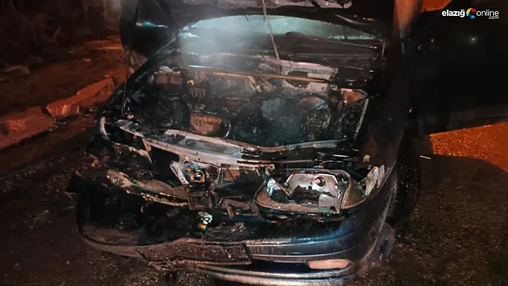 Ulukent'te park halindeki otomobil alevlere teslim oldu: Araç küle döndü