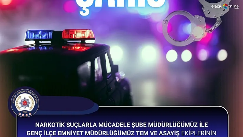 Bingöl'de hakkında 15 yıl kesinleşmiş hapis cezası bulunan zanlı tutuklandı