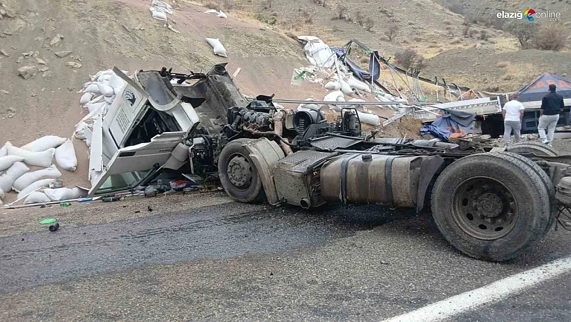 Bingöl'de tır devrildi: 1 yaralı