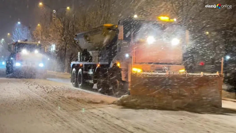 Gece başladı, sabah temizlendi: Elazığ'da kar seferberliği
