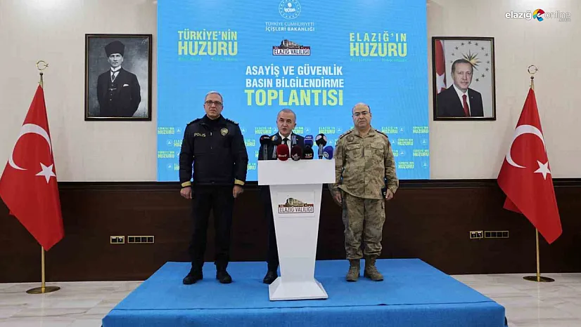 Vali Hatipoğlu 2025 karnesini açıkladı: Elazığ'da suç oranları dibe vurdu!