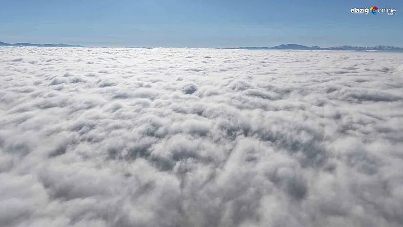 Elazığ'da Sis ve Bulut Şöleni: Dronla Kaydedilen Manzara Mest Etti