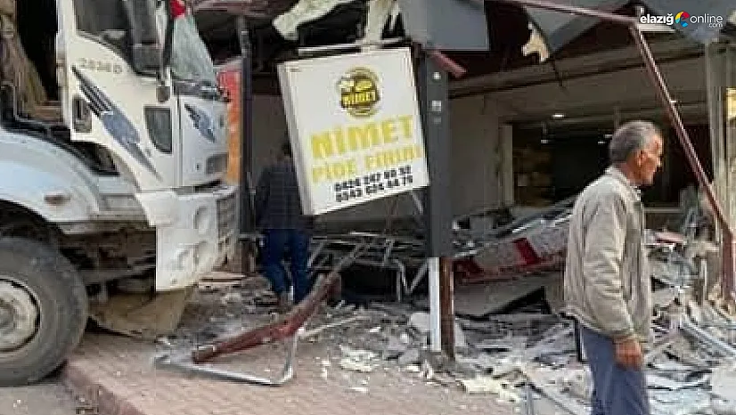 Elazığ'da Freni Patlayan Kamyon Fırına Daldı: Facia Kıl Payı Atlatıldı!