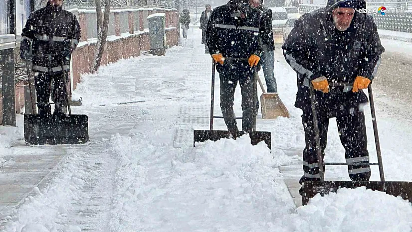 Kar geldi, ekipler harekete geçti: Elazığ'da ulaşıma kar engeli yok