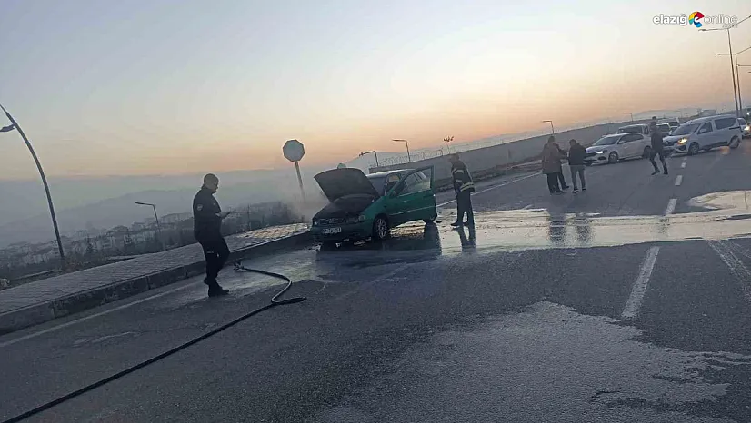 Elazığ'da trafikte korku dolu anlar