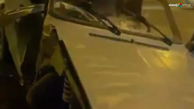 Önce kaldırıma sonra da refüje çarptı
